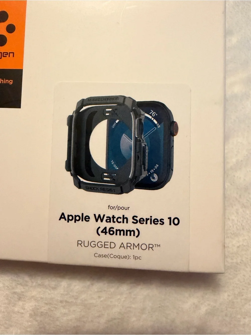 Spigen for Apple Watch Series 11/10 Case, Rugged Armor 46mm Cover Dark Grey